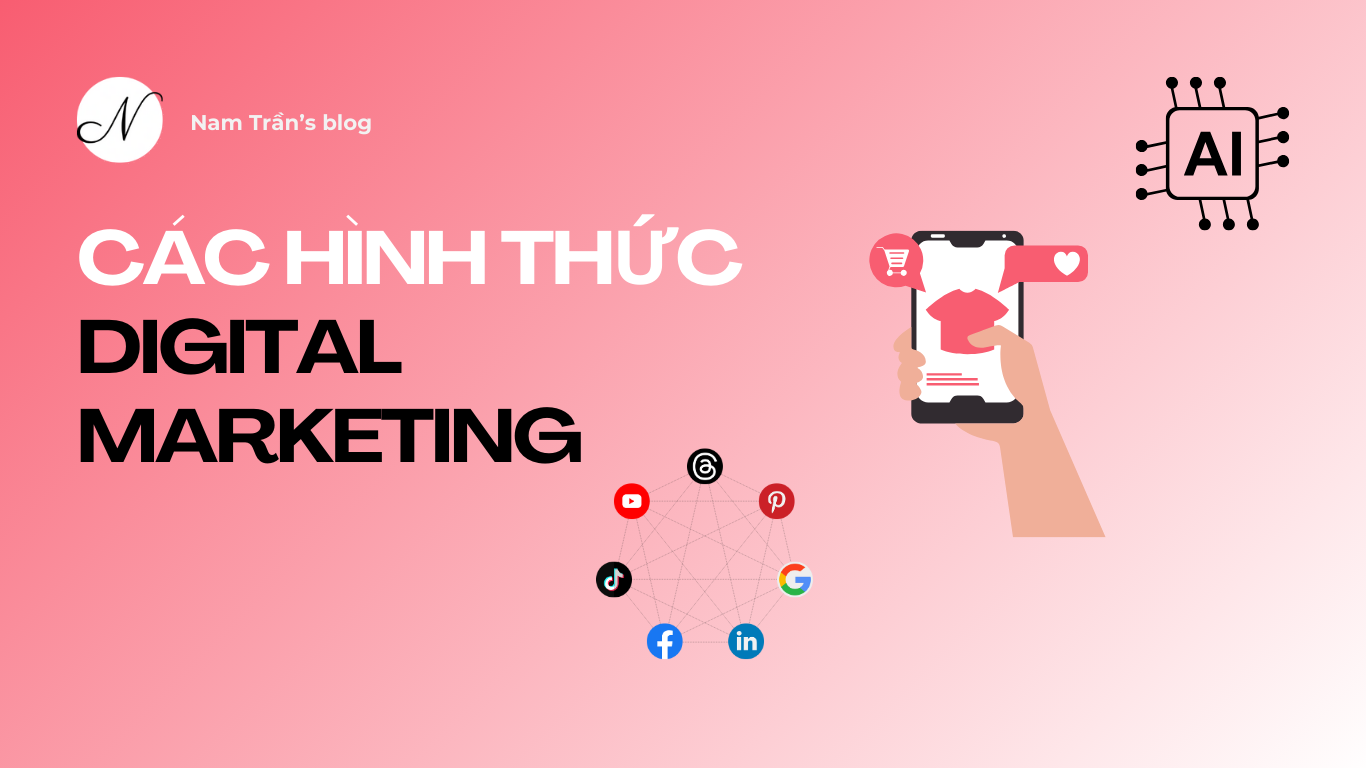 Các hình thức phổ biến trong Digital Marketing - Infographic